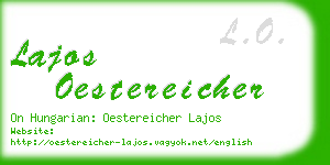 lajos oestereicher business card